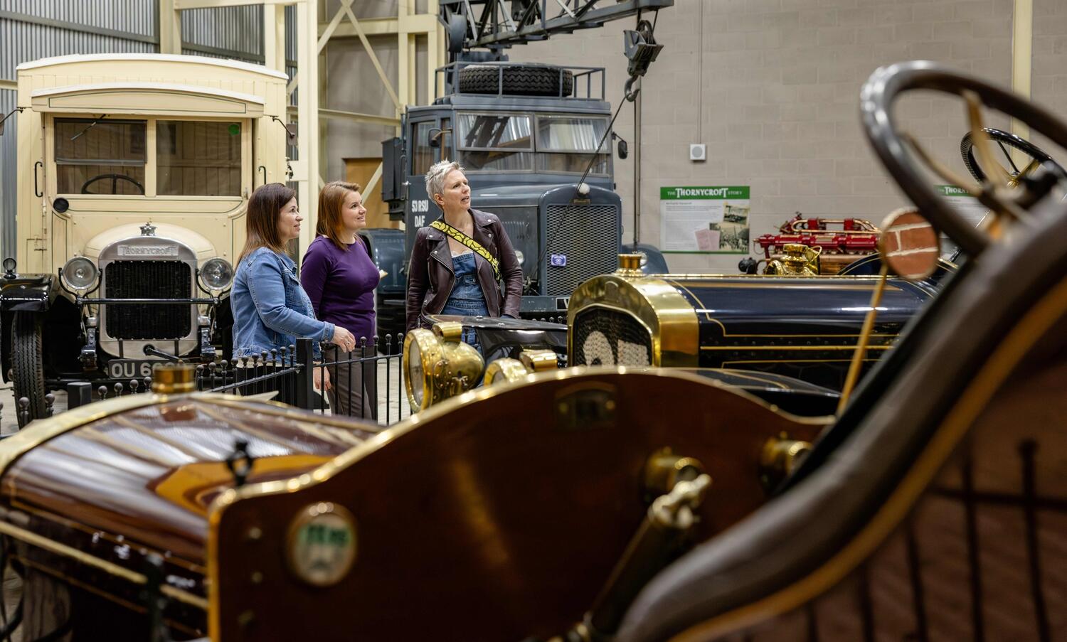 Group looking at our classic vehicle collection