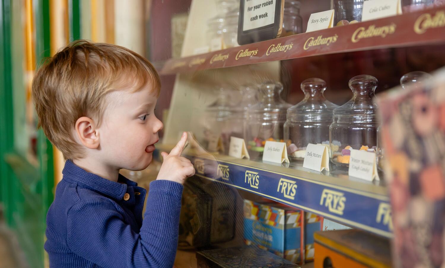 Child looking at the sweet options