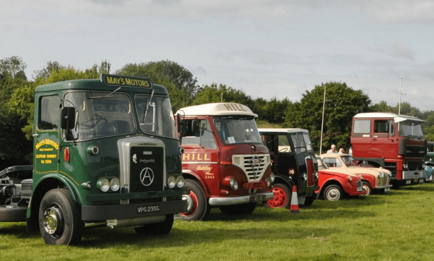Vintage Vehicles lined up on the grass