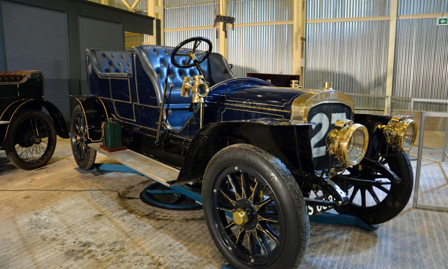 vintage blue car