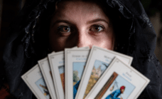 Mystic with tarot cards