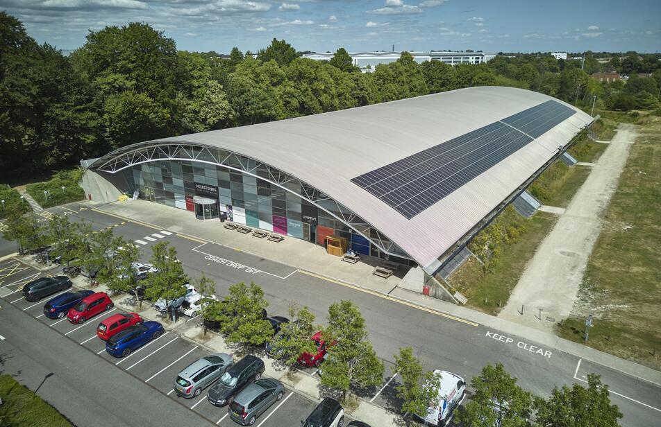 An arial view of the milestones museum