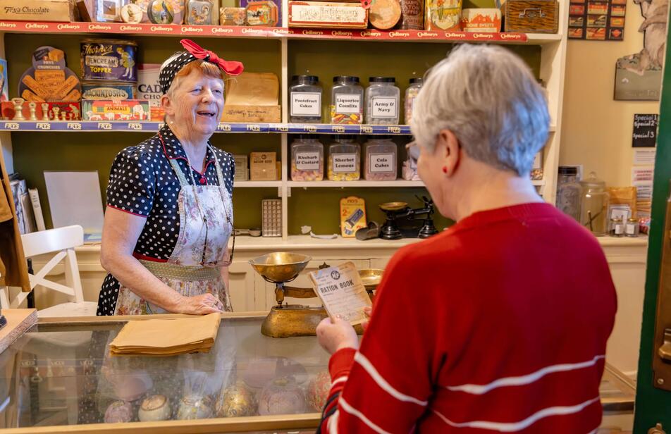Volunteer in sweet shop
