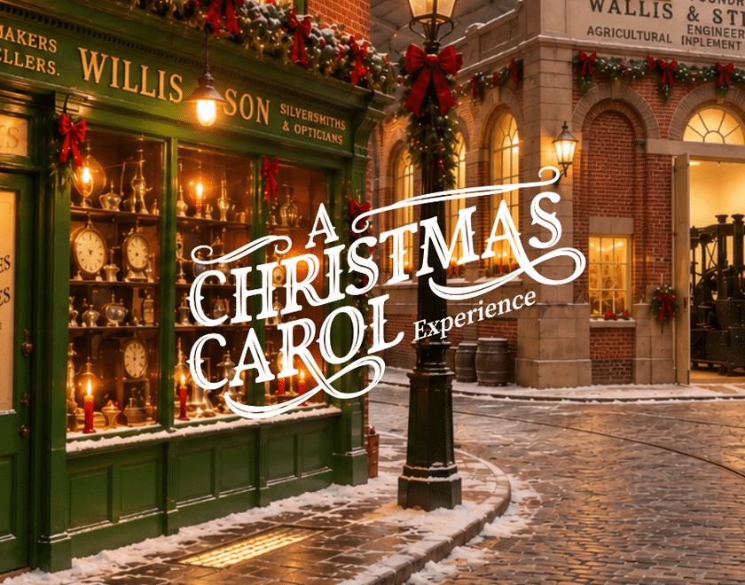 dickensian Milestones streets with event logo
